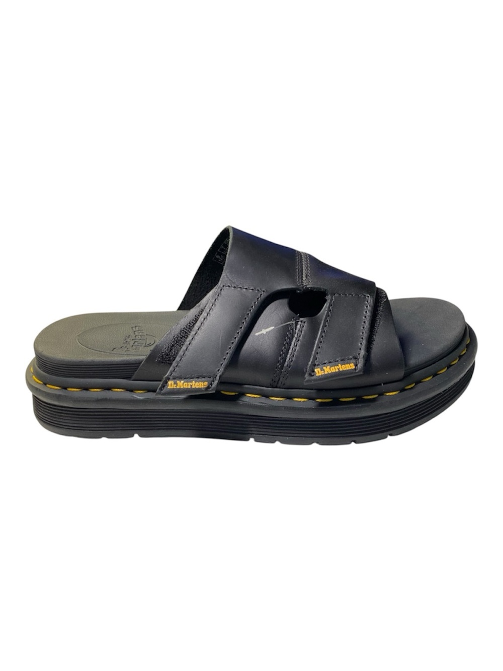 New Dr. Martens Sandals Size 8 Black Smooth Leather Daxton Slides Docs Boho Fall